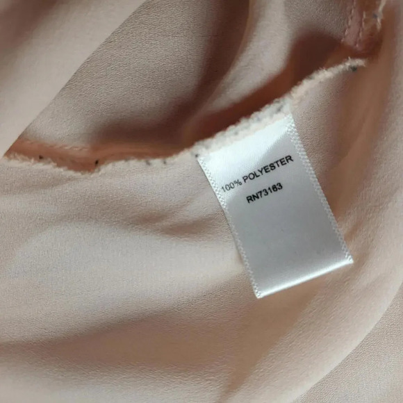 Spense Light Pink Peach Sheer V-Neck Blouse Women's Size Small EUC - Picture 10 of 15